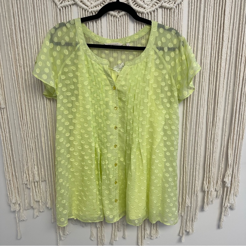 Soft Surroundings silk dot top